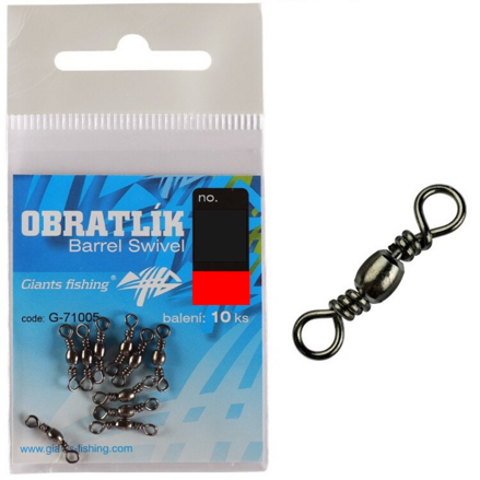 Giants Fishing Obratlík Barrel Swivel no.12 / 13kg / 10ks